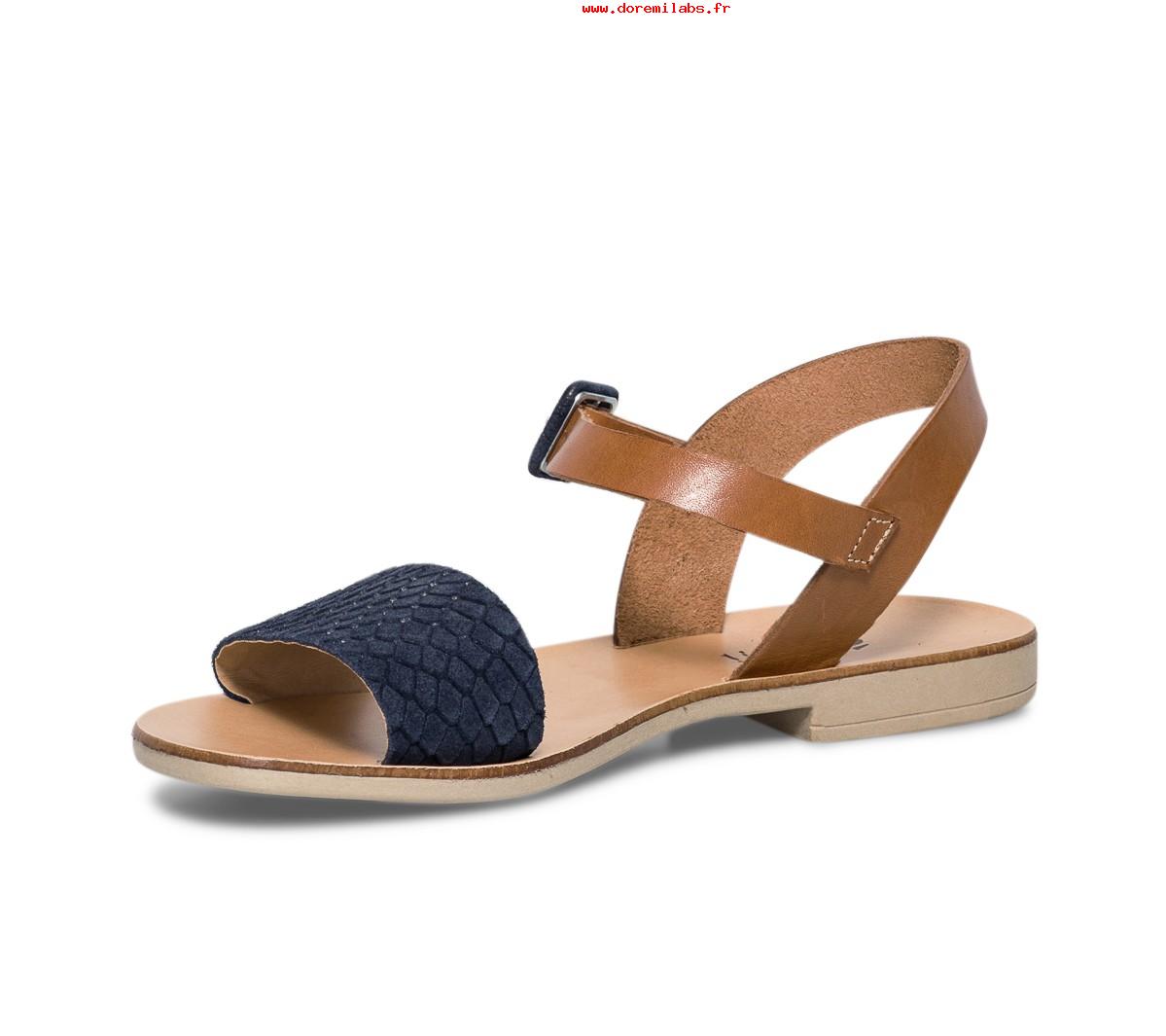 Sandale femme cuir camel