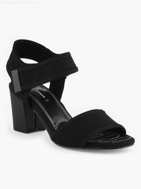 Chaussures femme sandales talon haut large plateforme semelle crantée