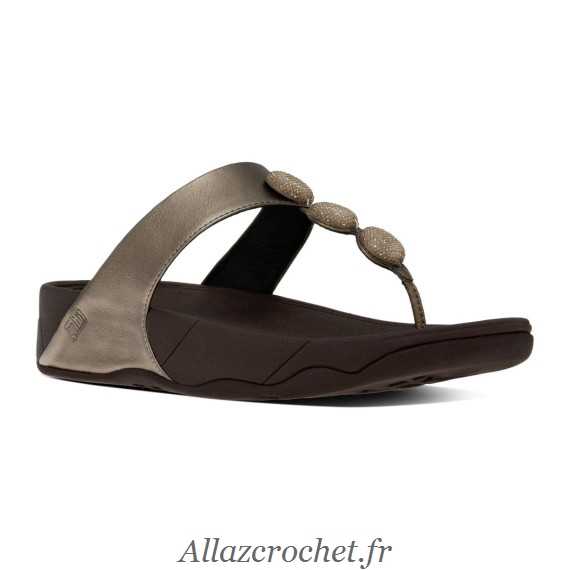 Tongs femme cuir talon