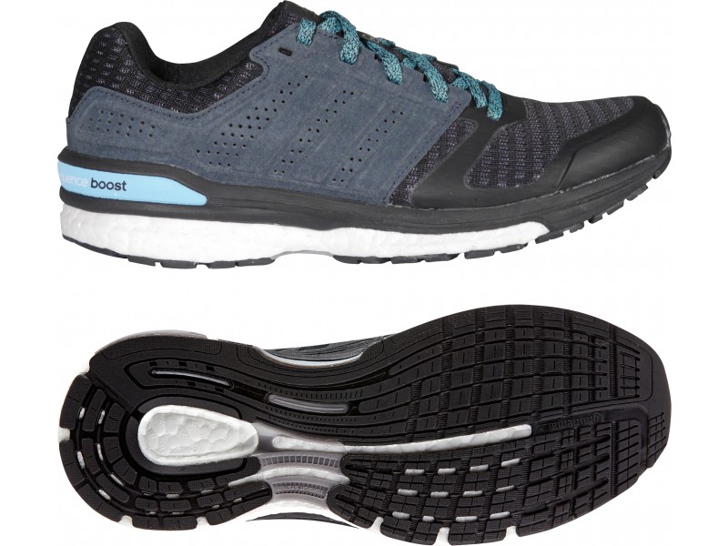 Chaussures de running supernova sequence 7 noir et rose