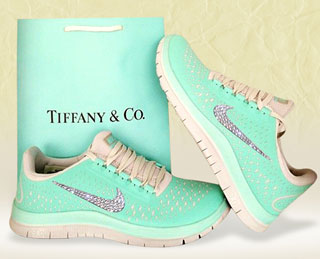 Nike sneakers with swarovski crystals