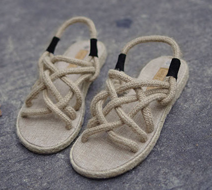 Sandale femme en corde