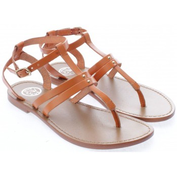 Sandale femme orange fluo