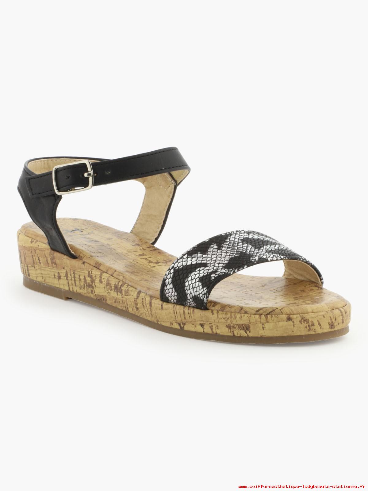 Chaussures compensées noires la halle