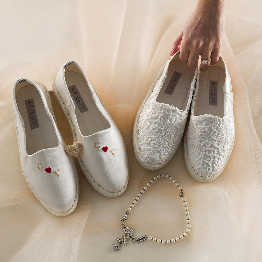 Ballerine macramé blanche