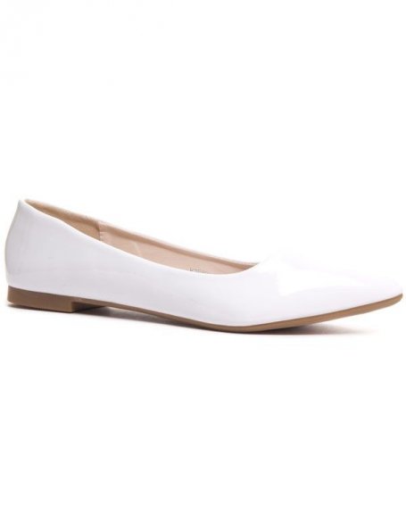 Ballerine blanche vernis