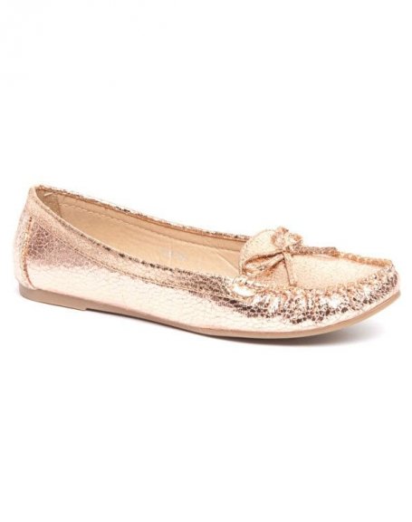 Mocassin femme rose gold
