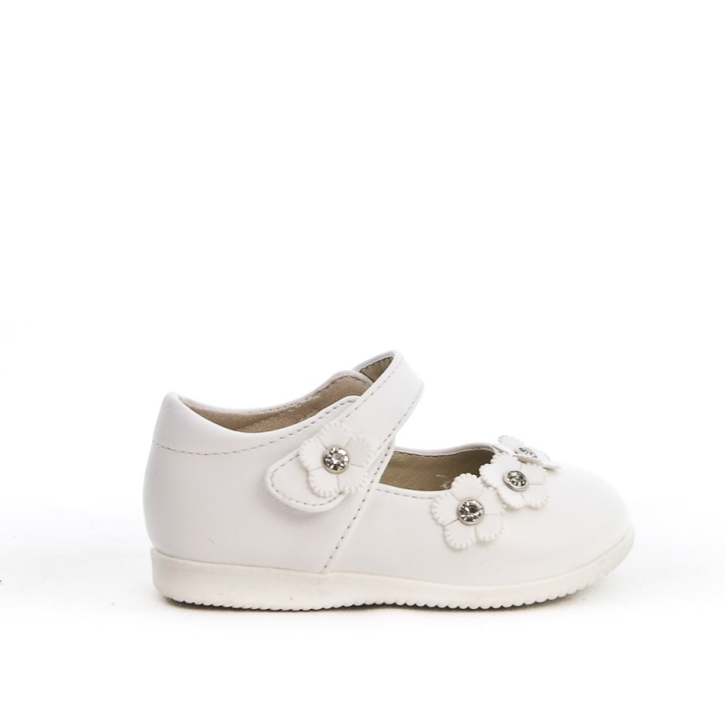Ballerine blanche fleur