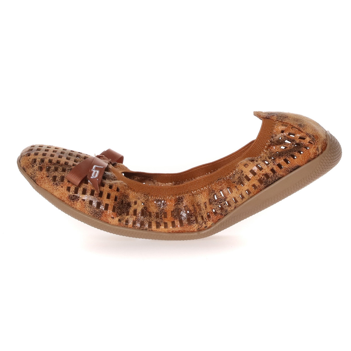Ballerine femme camel