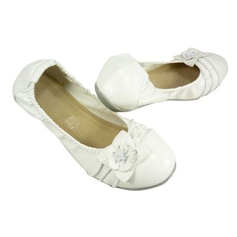 Ballerine blanche fleur