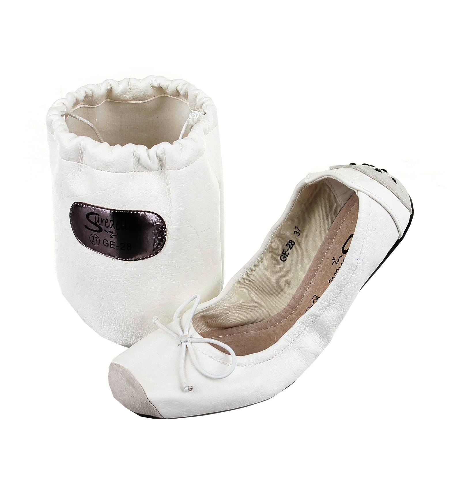 Ballerine pliable blanche