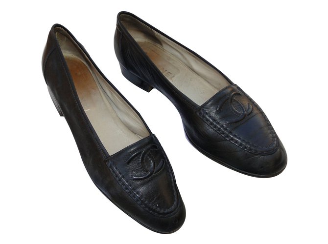 Ballerines chanel bleu marine