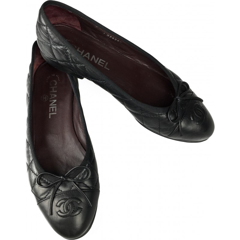 Ballerines chanel bordeau