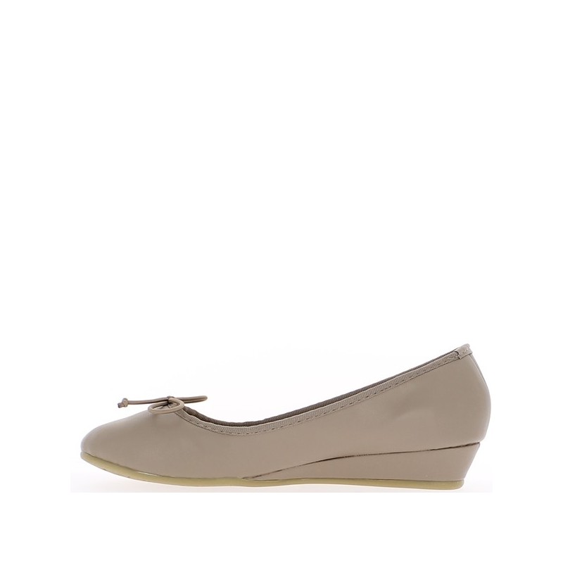 Ballerine blanche talon 3 cm