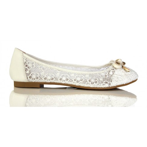 Ballerine blanche solde
