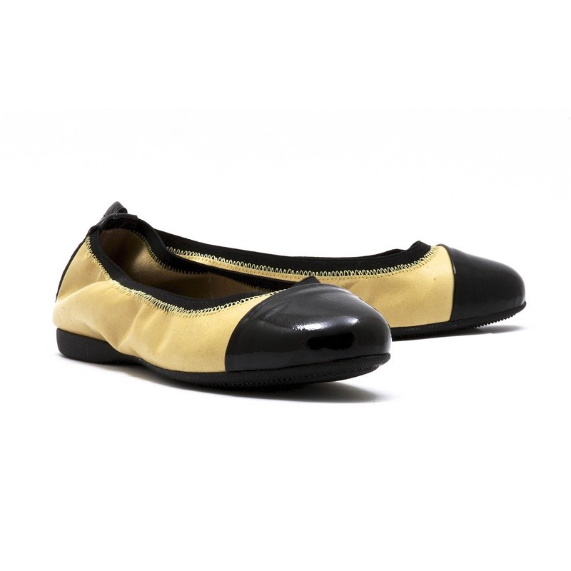Ballerine jaune vernis