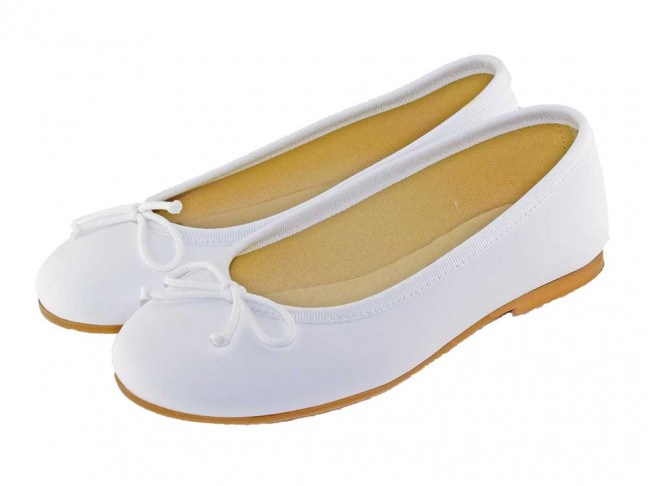 Ballerines blanches fille de communion