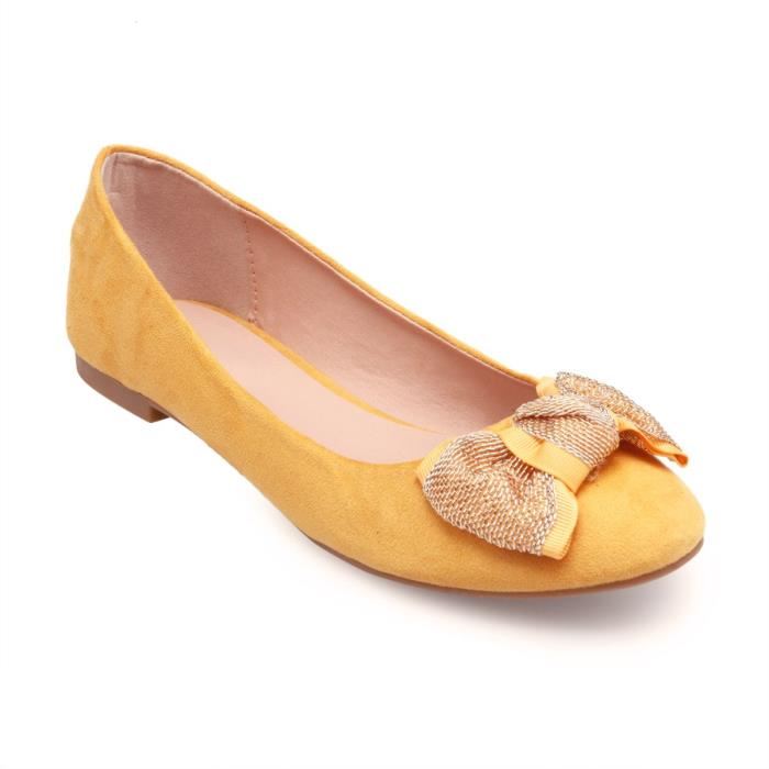 Ballerine jaune moutarde