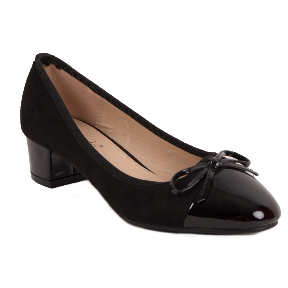 Ballerine blanche bout noir