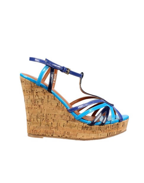 Chaussure compensée colorée