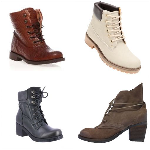 Bottines à lacets femme cuir