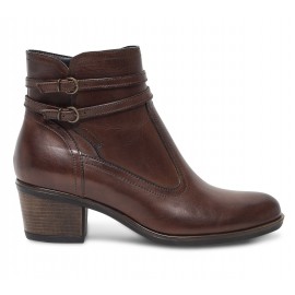 Boots marron femme cuir