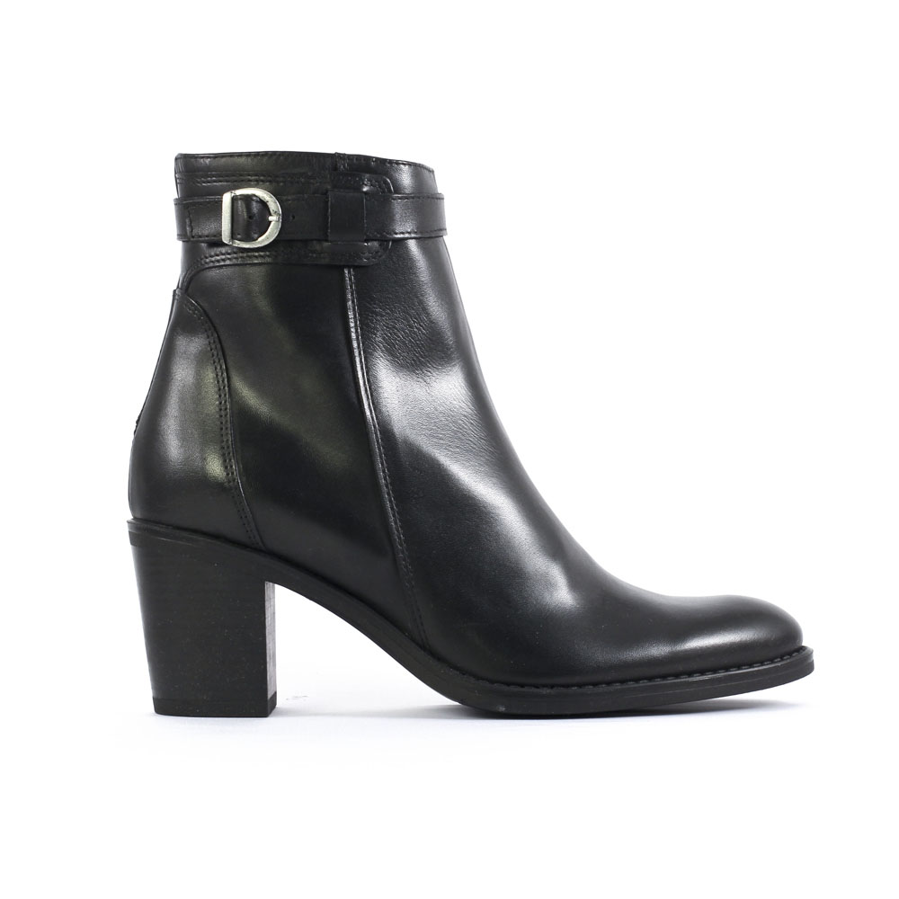 Boots femme noir cuir