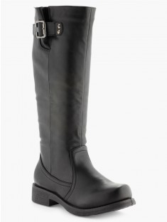 Botte femme cavaliere cuir noir