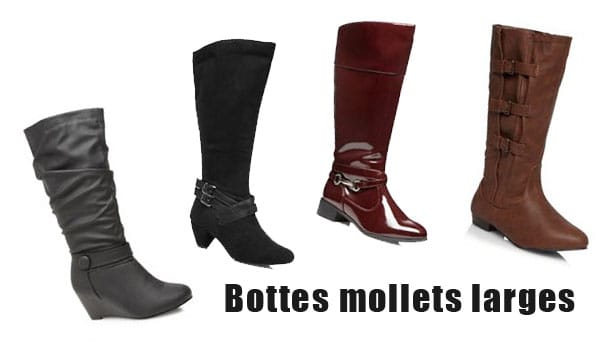 Botte femme large mollet pas cher