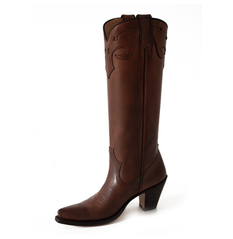Bottes hautes marron femme