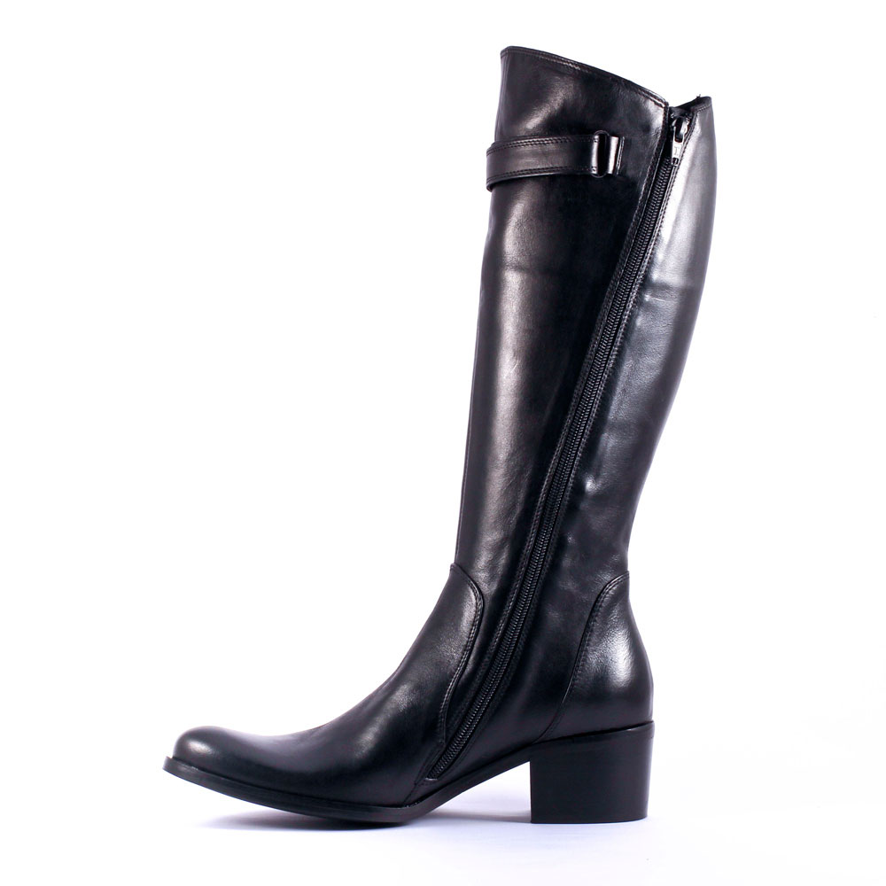 Bottes cuir noir