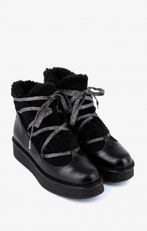 Boots noires plates