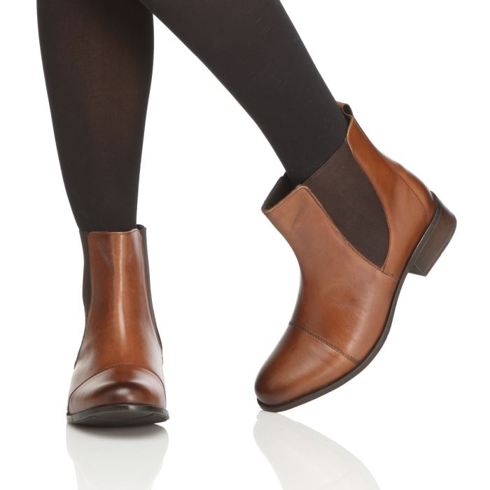 Soldes bottes cuir femme
