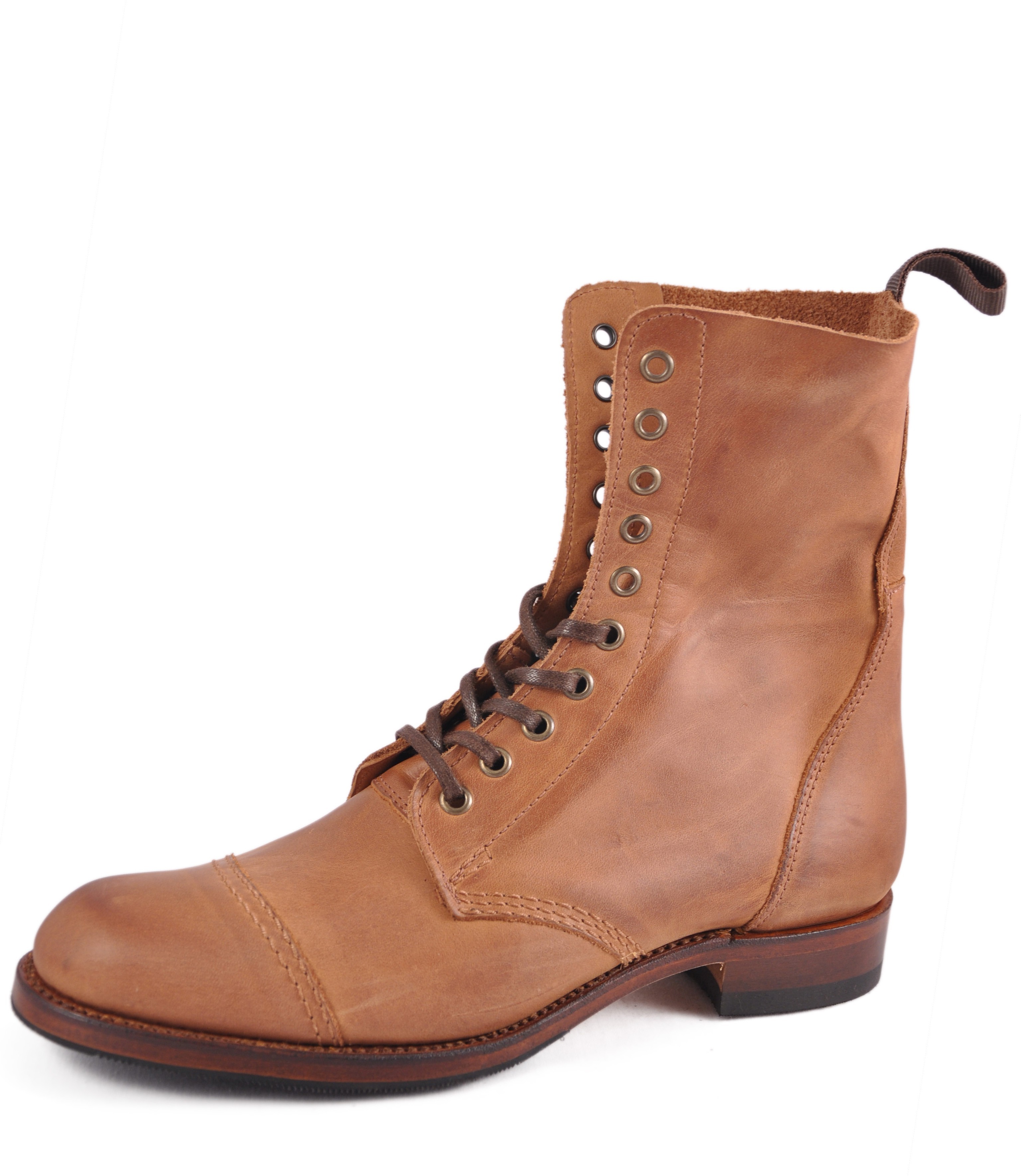 Boots femme cuir marron