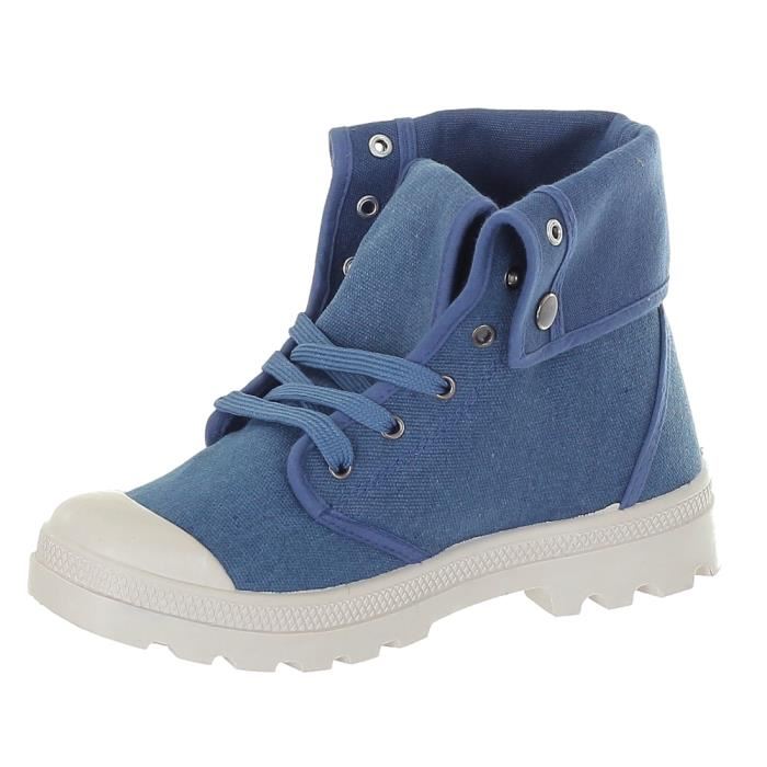 Bottines femme bleu