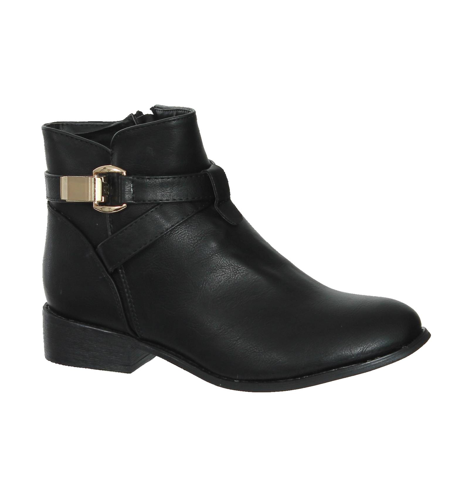 Bottine femme noir cuir