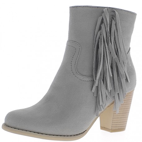 Bottes grises daim