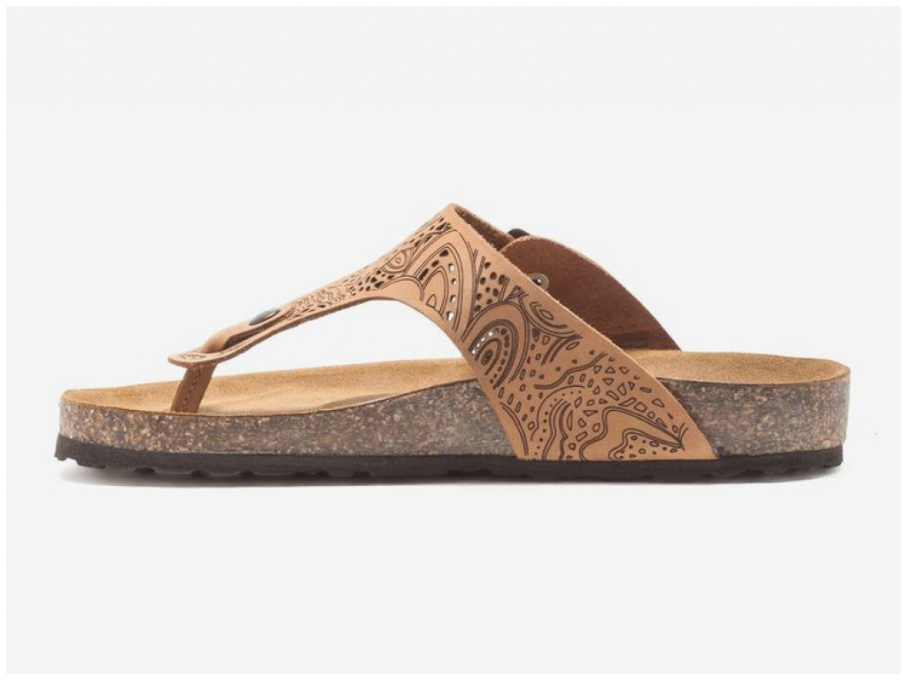 Tong cuir femme gemo