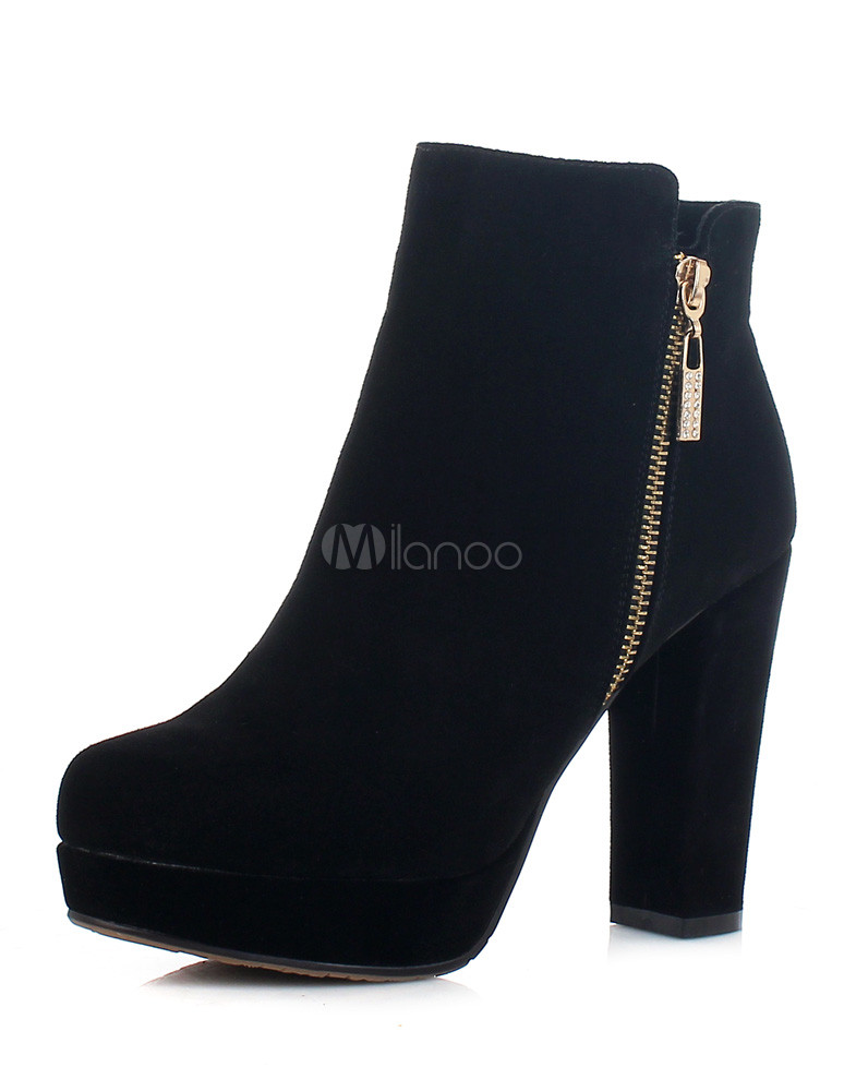 Bottines noires femme talon