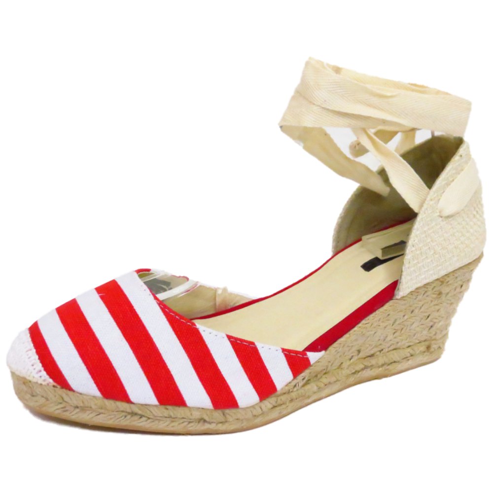 Chaussures compensées femme toile