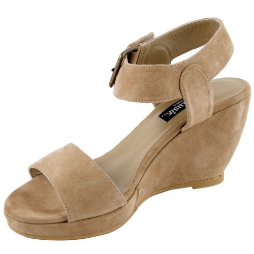 Chaussure compensée taupe