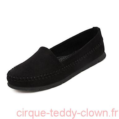 Mocassin femme noir daim