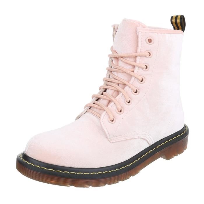 Bottines Femme Pieds Larges Plates Imperméables - Lacets, Petit Talon, Enfiler Rapide - Pour Extérieur, Hiver, Casual Chic