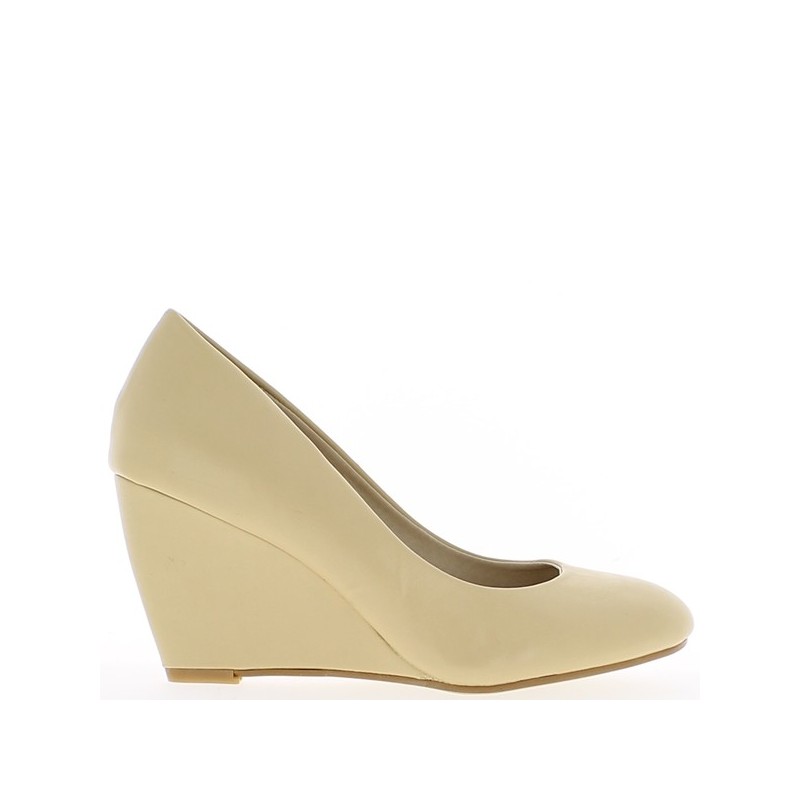 Chaussure compensée beige