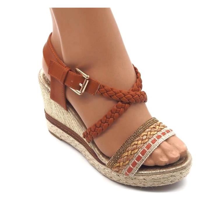 Chaussures compensées talon moyen