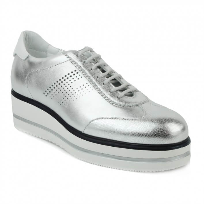 Sneakers femme argent