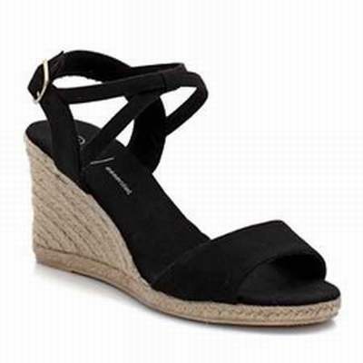 Chaussures compensées en cordes chez besson
