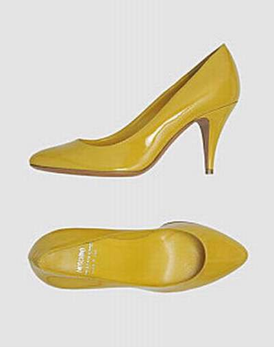 Chaussure compensee jaune fluo