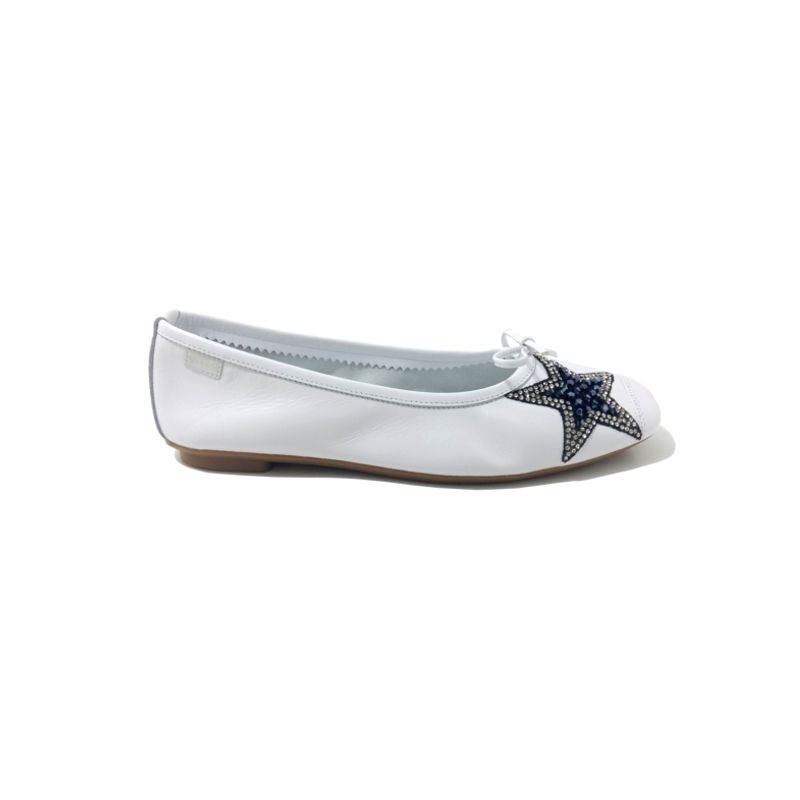 Ballerine reqins blanc