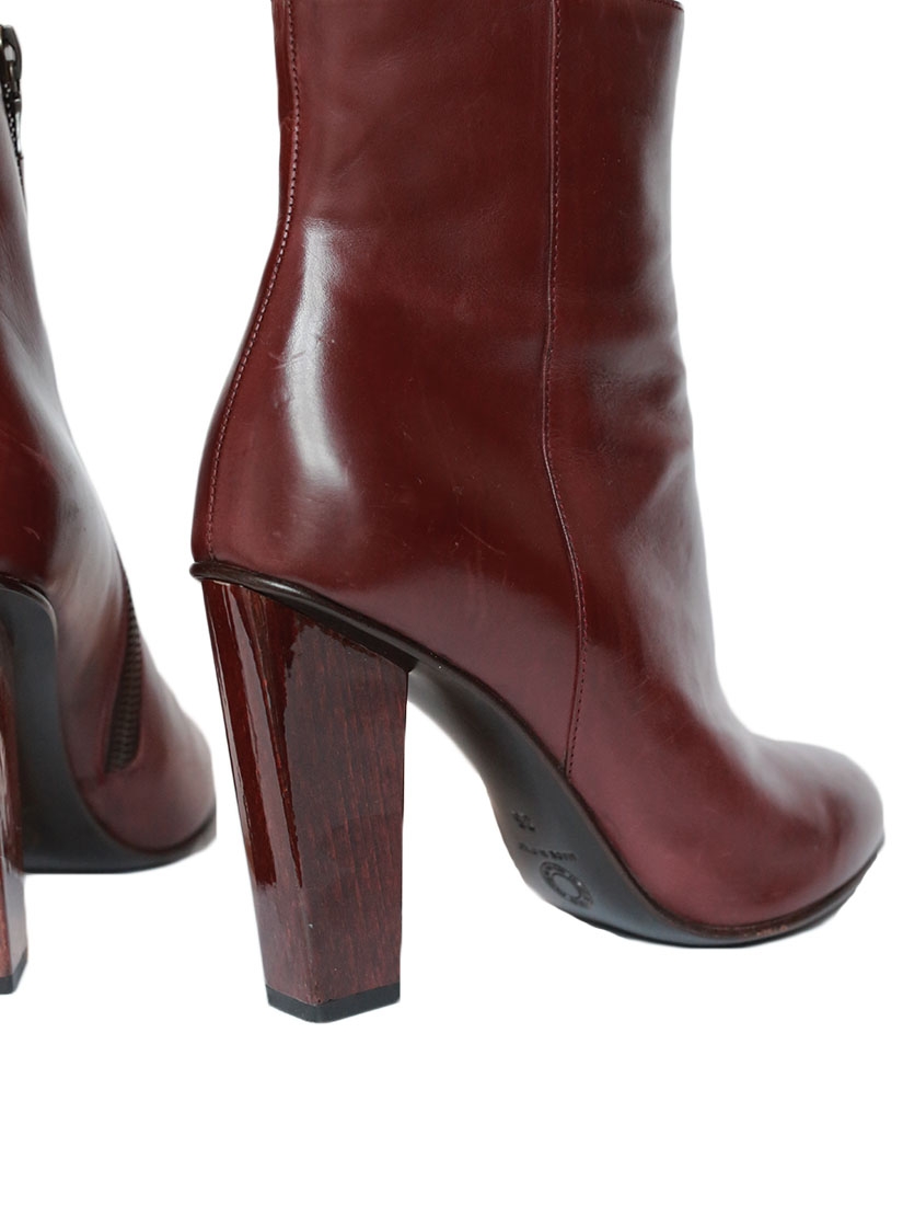 Bottines talon cuir